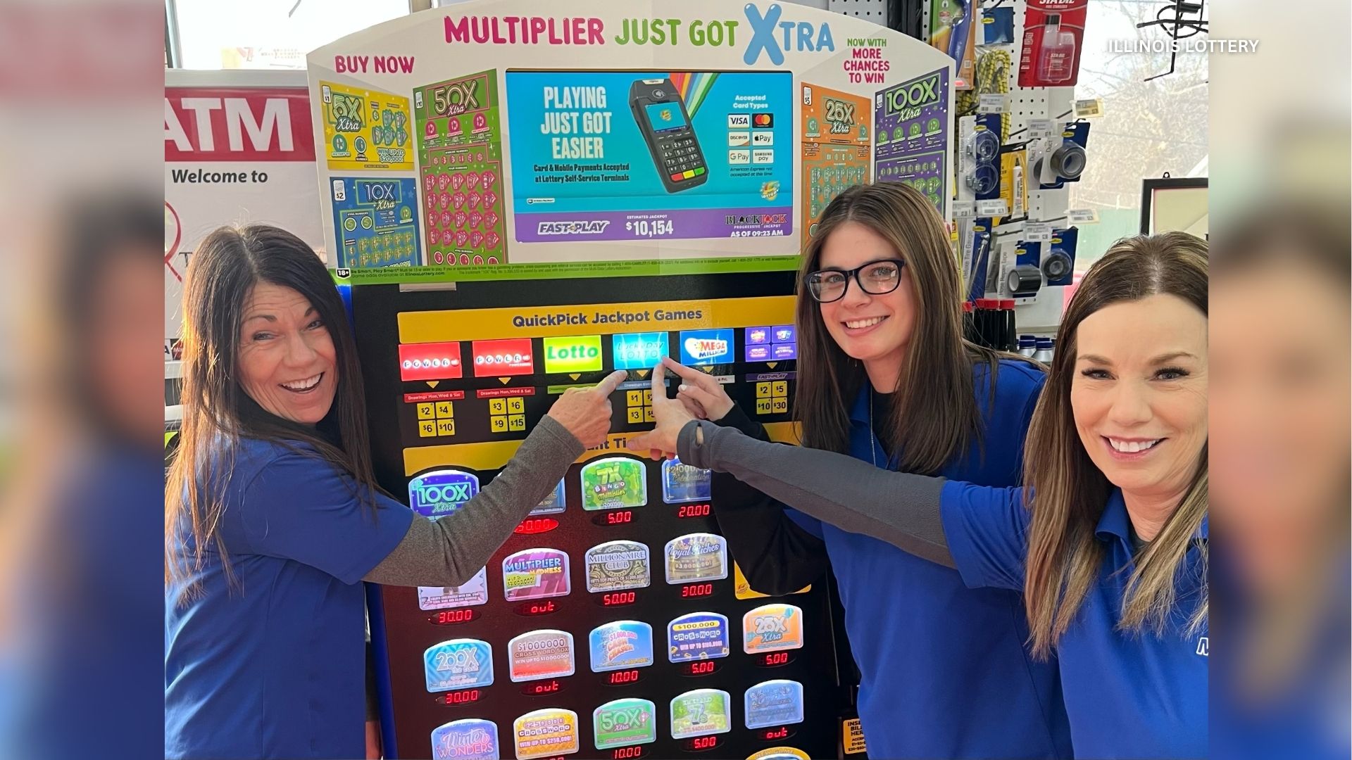 Employees, Josie (left), Heather and Kathy, at Chemung Country Store in Harvard, Illinois.
