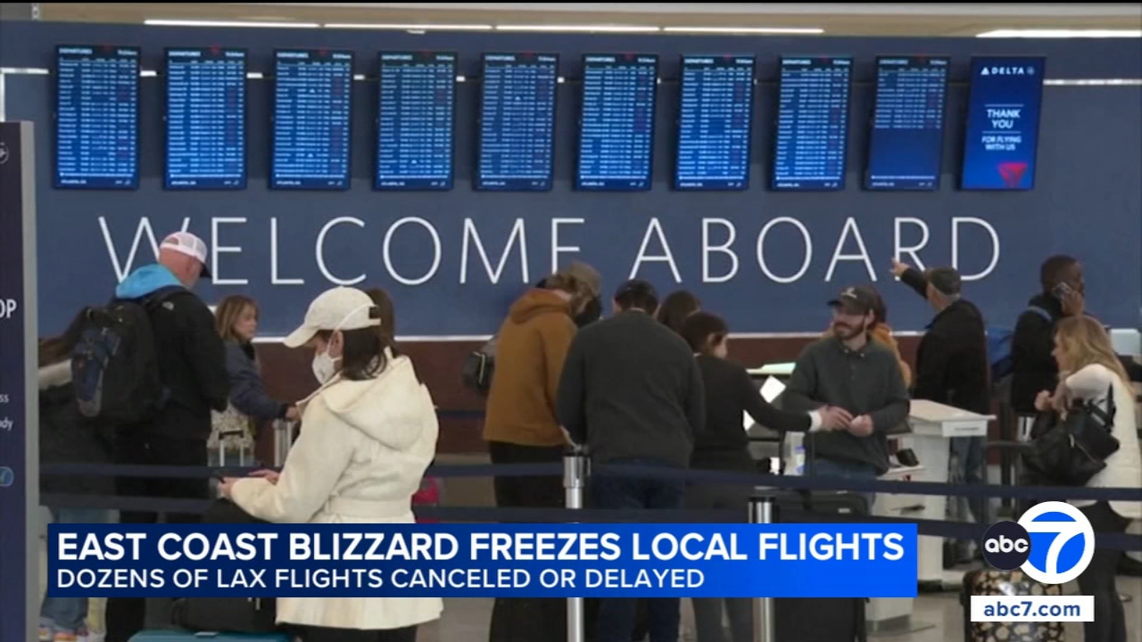 LAX hit with flight cancellations as historic blizzard slams Northeast