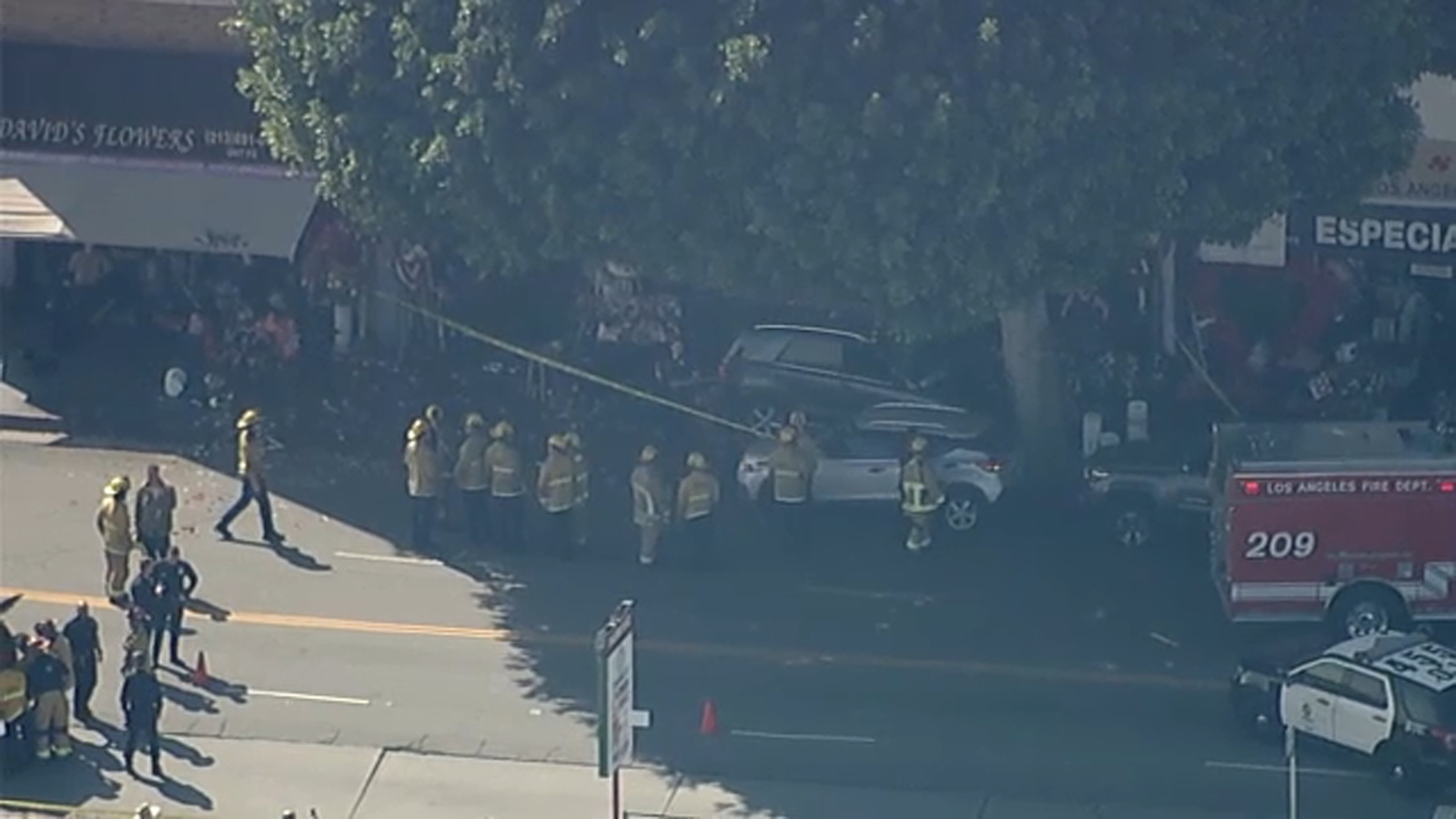4 pedestrians hit by car in downtown Los Angeles