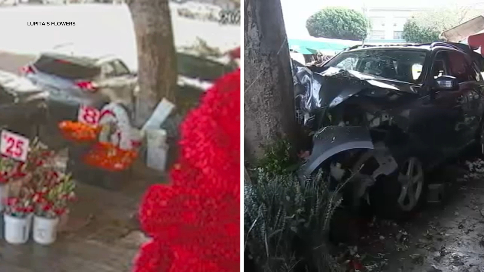 Multiple pedestrians injured after car crashes onto sidewalk in in ...
