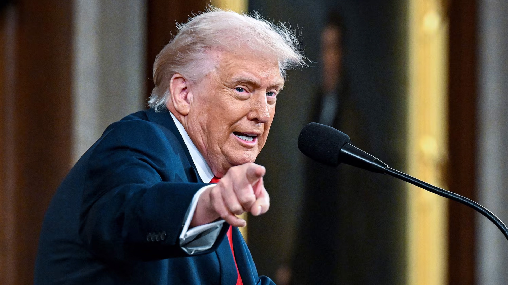 President Donald Trump delivers the State of the Union address in the House Chamber of the US Capitol in Washington, February 24, 2026.
