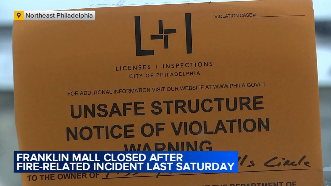 Franklin Mall to reopen in Northeast Philadelphia after fire prompts temporary closure