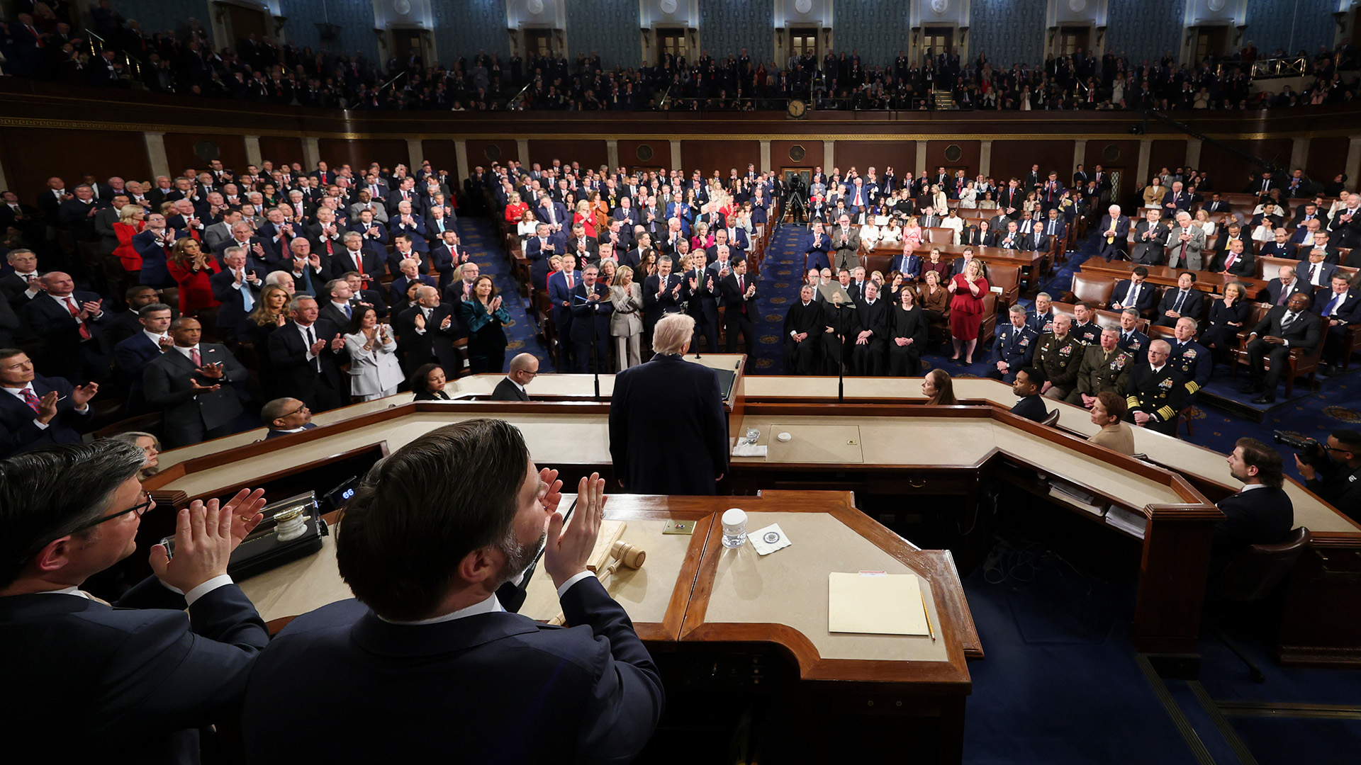 Discurso del Estado de la Unión del presidente Donald Trump, en un pleno del Congreso en la Cámara de Representantes en el Capitolio en Washington, el 24 de febrero de 2026.