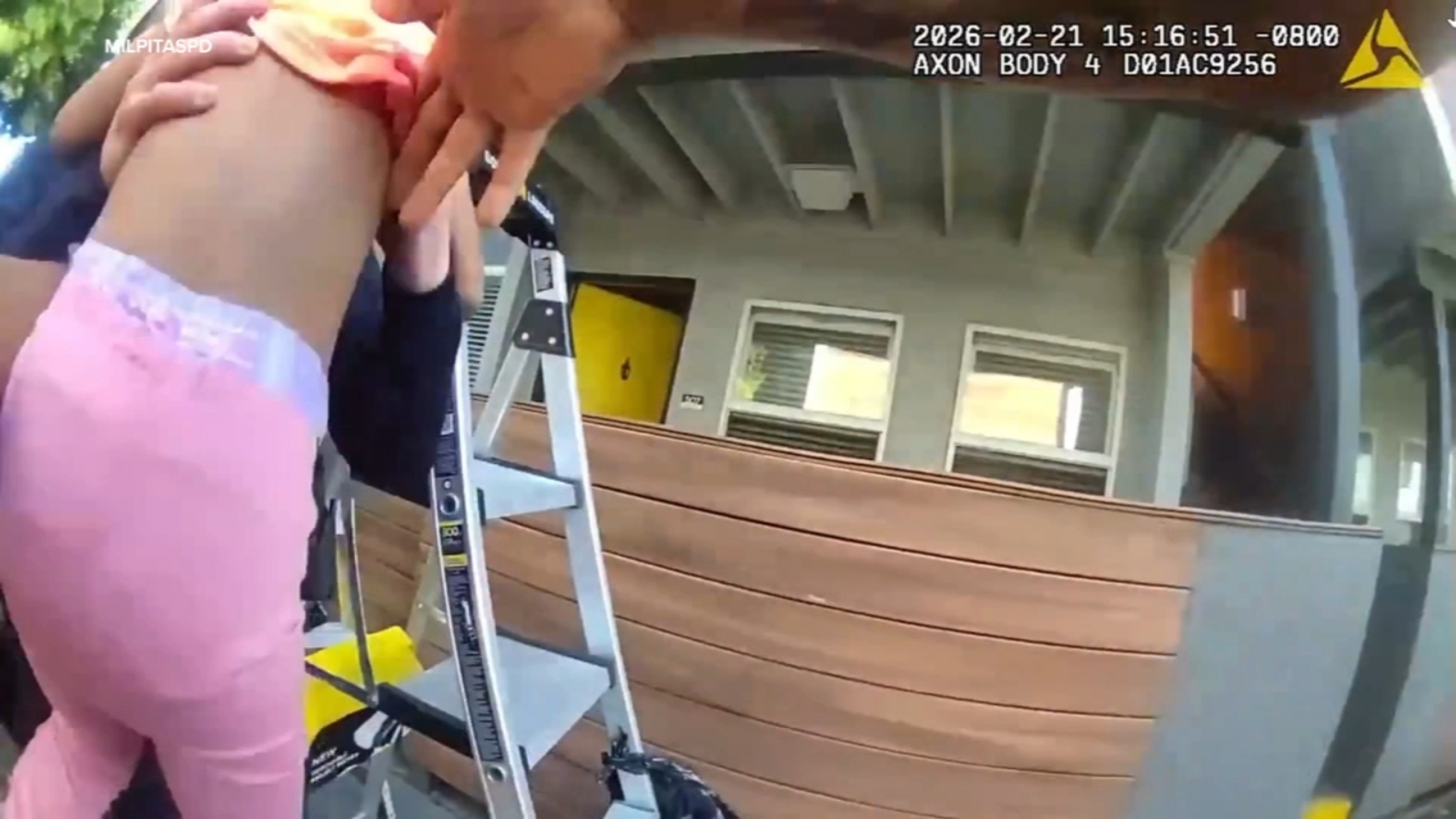 Video shows rescue of family from Milpitas apartment fire; toddler and dog thrown from balcony