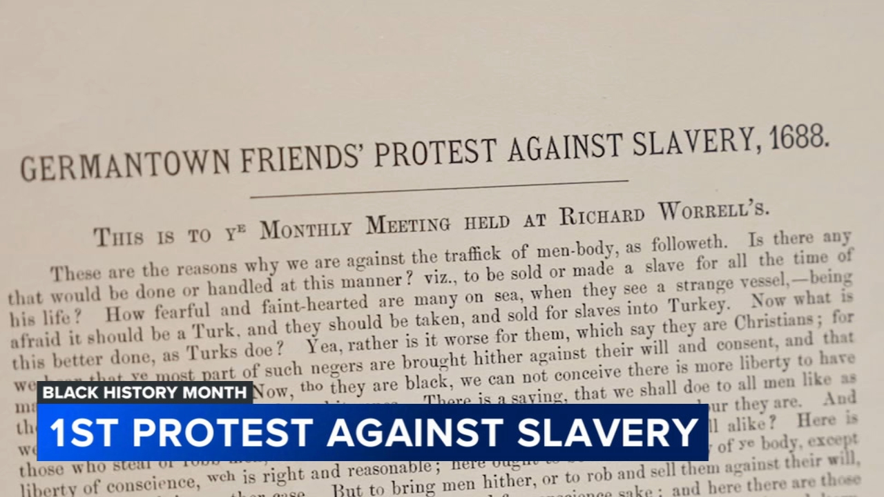 Philadelphia's Germantown neighborhood marks legacy of nation's first protest against slavery