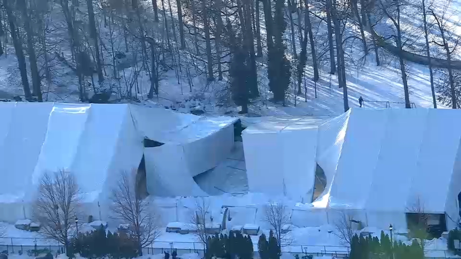 Partial roof collapse at ice rink in Westfield, New Jersey; no injuries