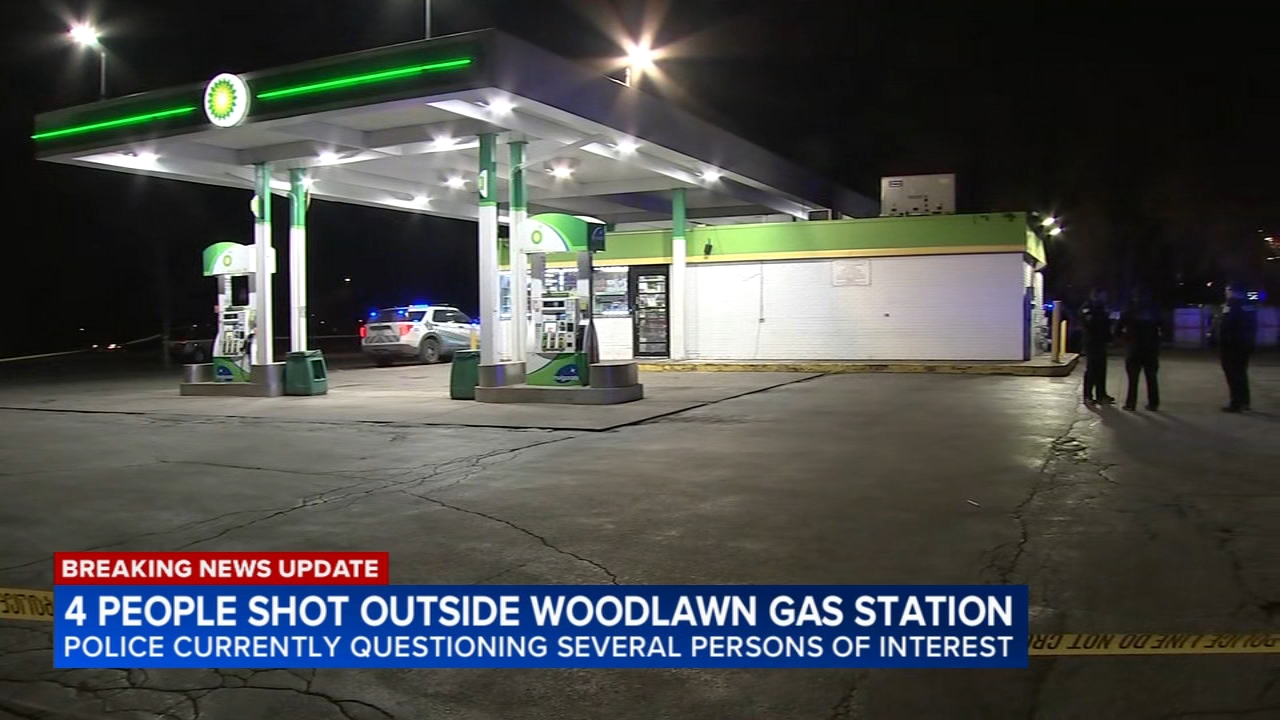 4 shot outside Woodlawn gas station: CPD