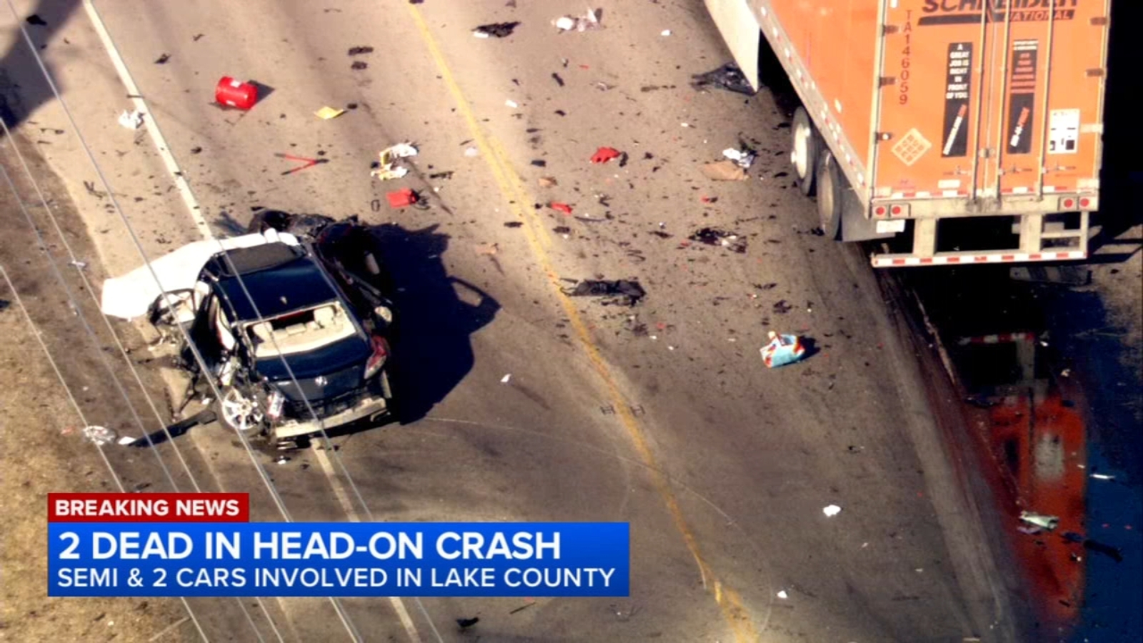 Wisconsin man, woman killed in head-on Wadsworth crash involving semi ID'd: officials