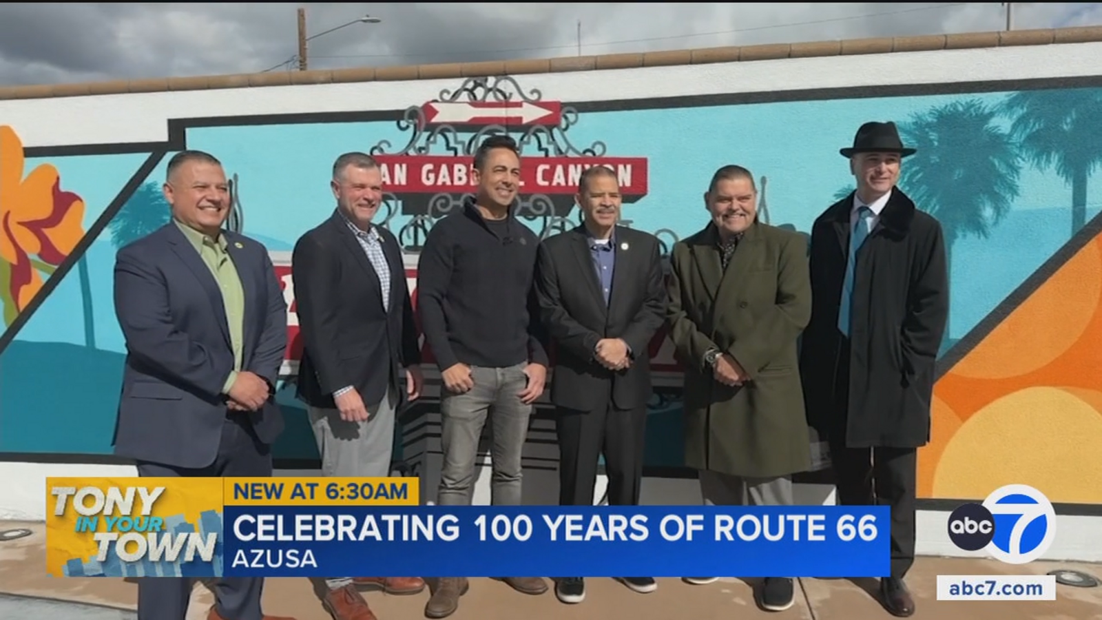 Azusa celebrates Route 66 centennial with mural & monument - ABC7 Los ...