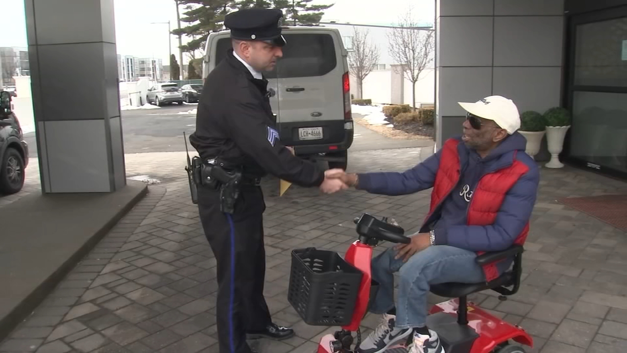 'I thank God for you': Double amputee who survived fire meets officer who saved him