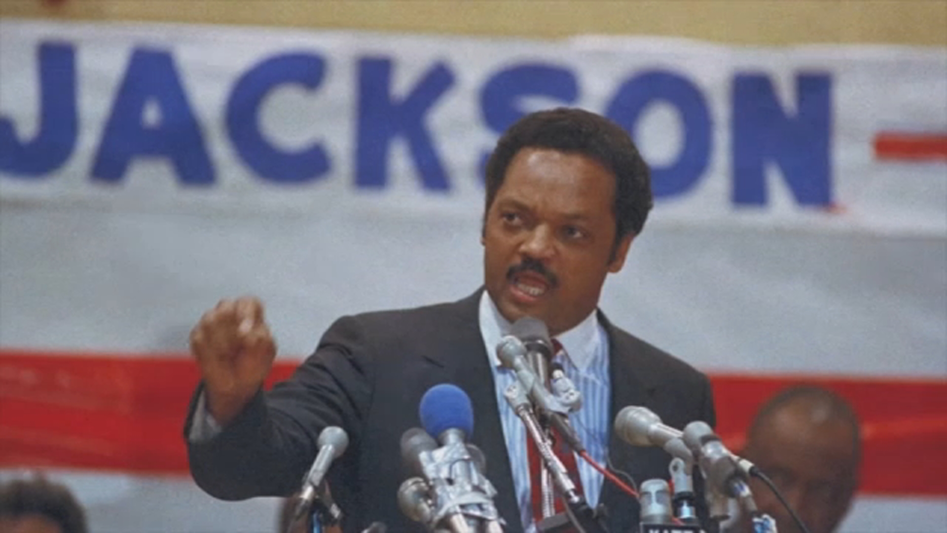 The Rev. Jesse Jackson on the campaign trail during his 1984 bid for the presidency.