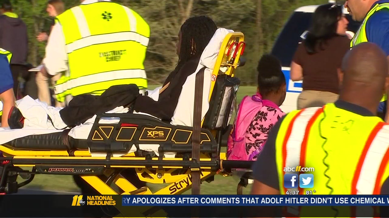 12 students taken to hospital after school bus crash