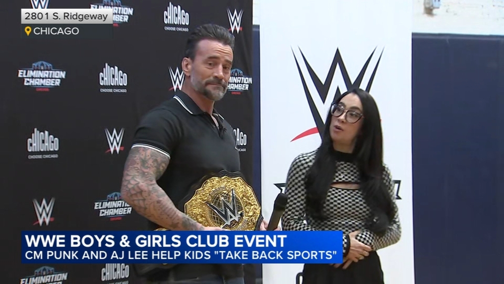 CM Punk, AJ Lee attend WWE Boys & Girls Club 'Take Back Sports' event