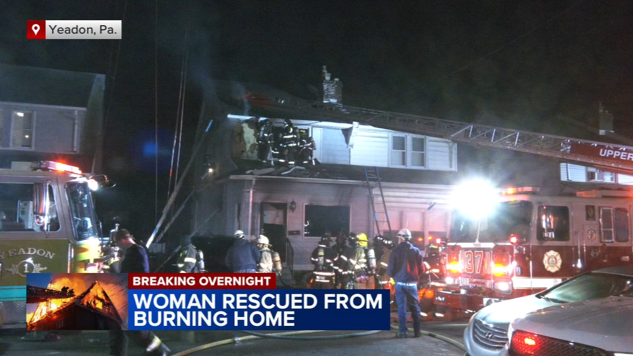 Firefighters rescue woman from burning home in Delaware County