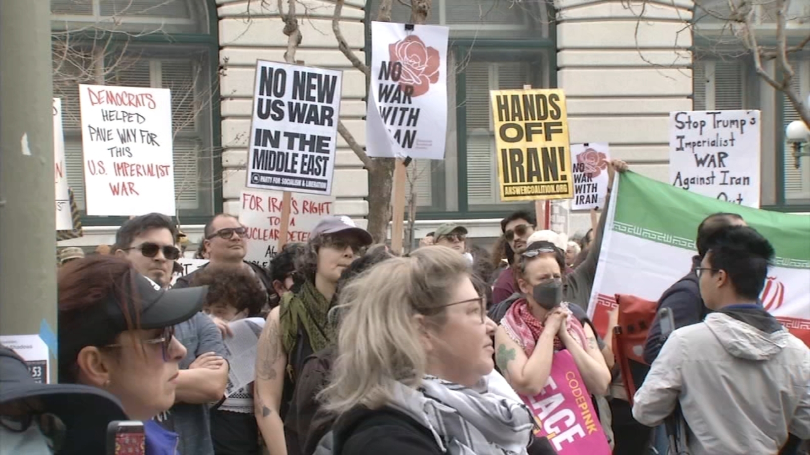 Hundreds rally in SF against attack in Iran, denouncing US and Israel's actions