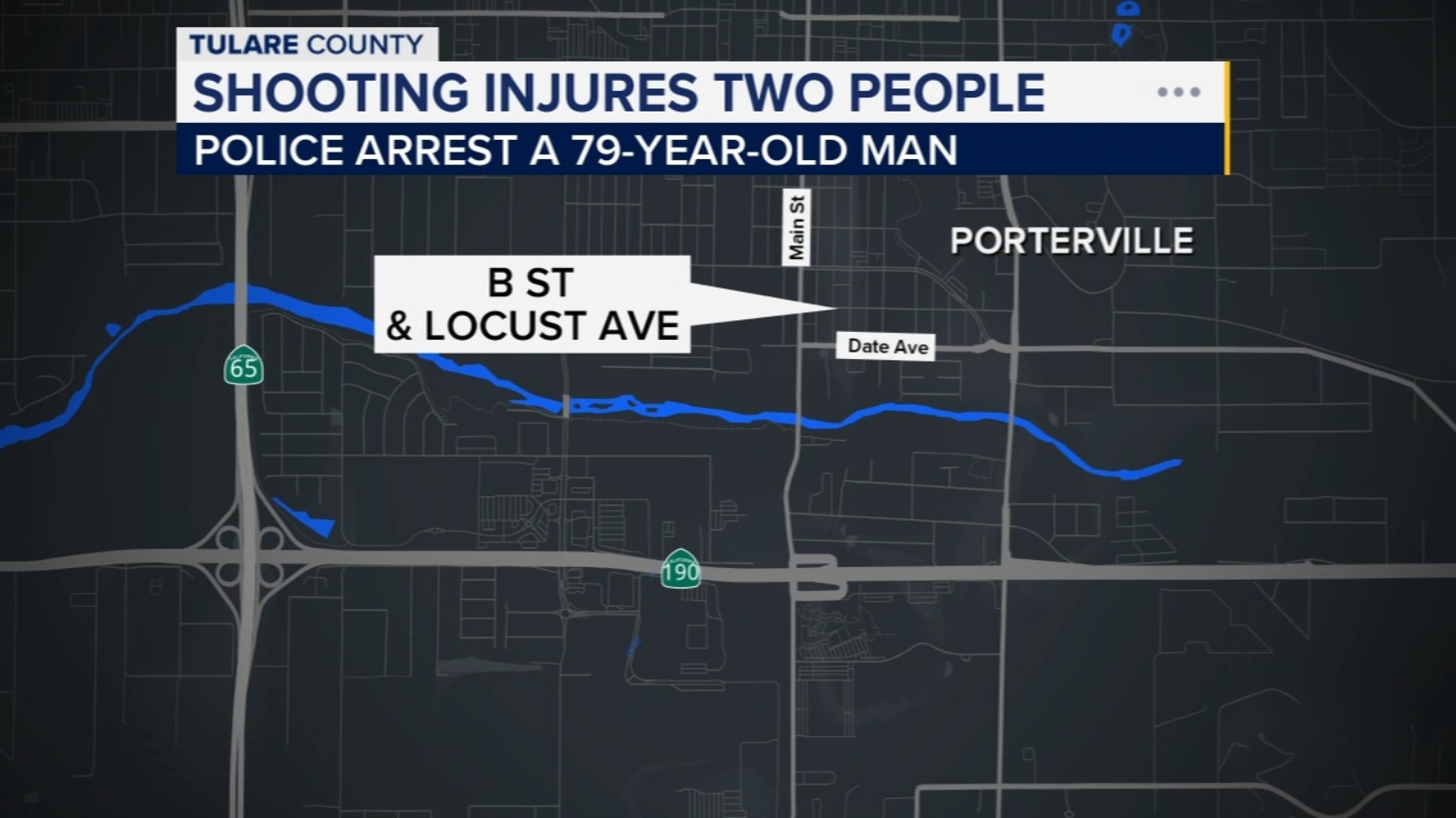 79-year-old arrested for shooting 2 people at a home in Porterville, police say