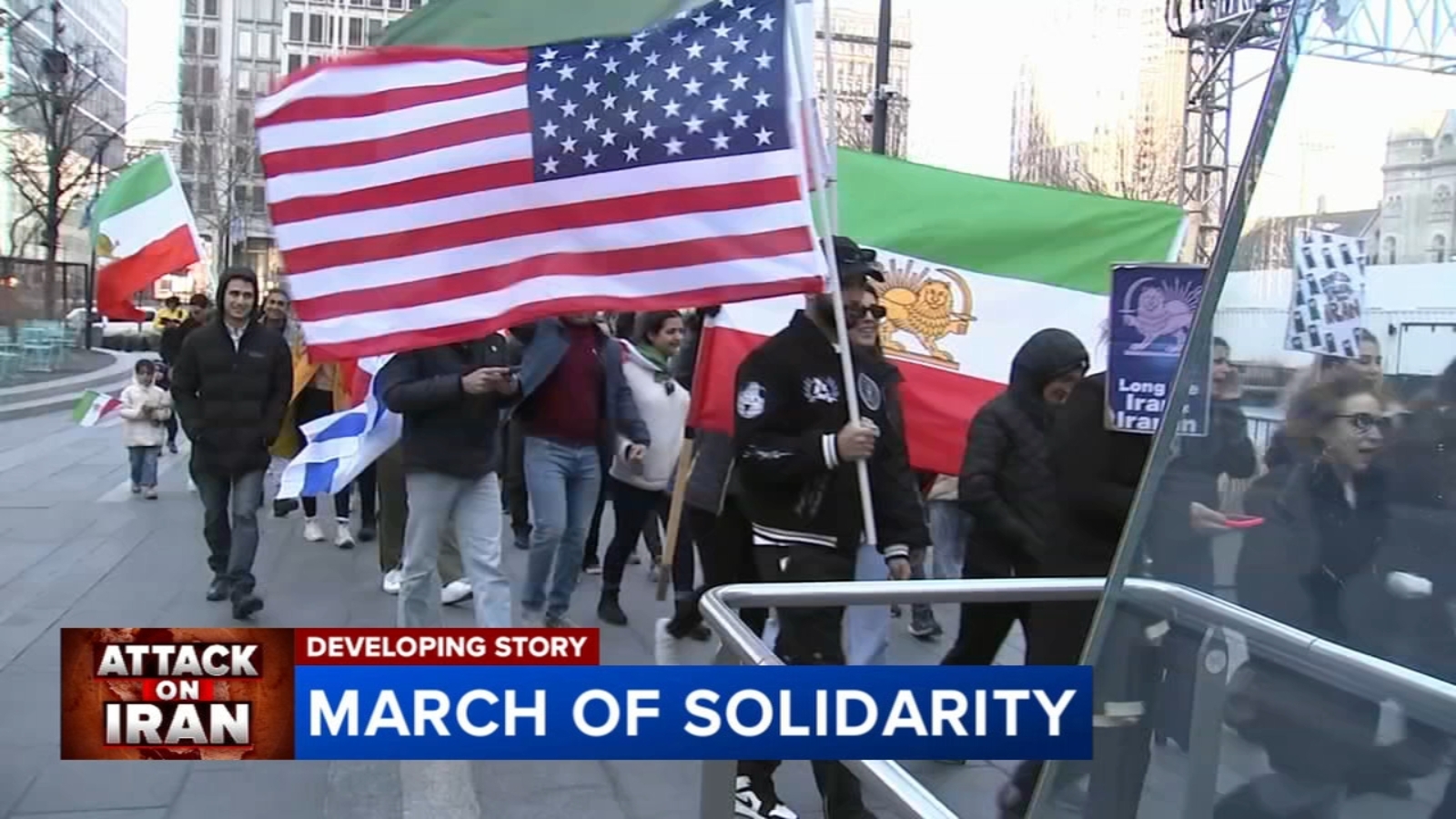Philadelphia demonstrators protest war in Ukraine, support strikes on Iran