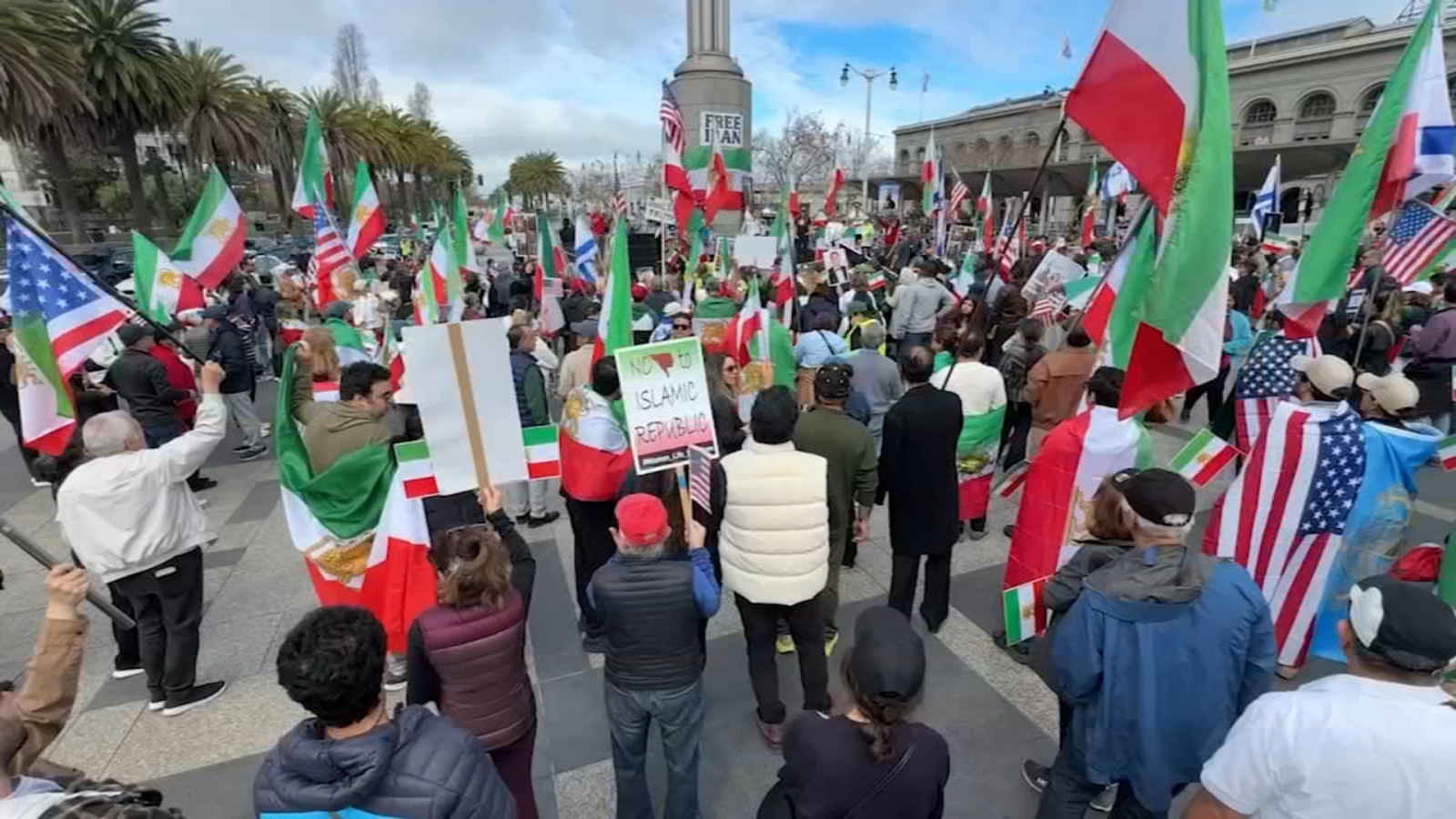 Bay Area Iranian community takes to streets of SF in celebration, hope for regime change