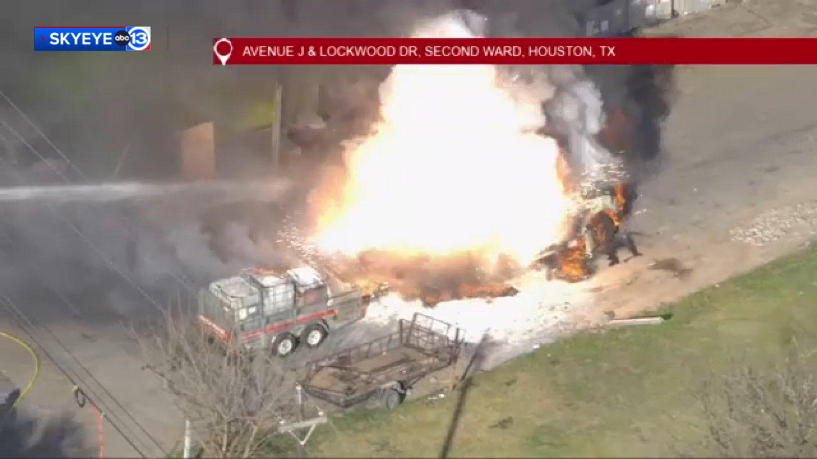 4 people injured in truck fire at scrap yard in Second Ward, according to Houston Fire Department