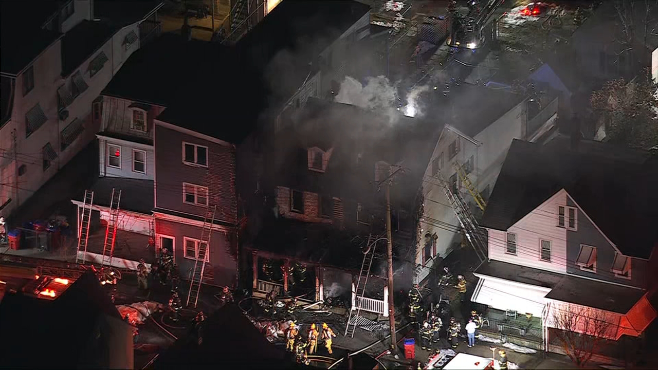 Woman killed after flames tear through homes in Bristol, Pa.