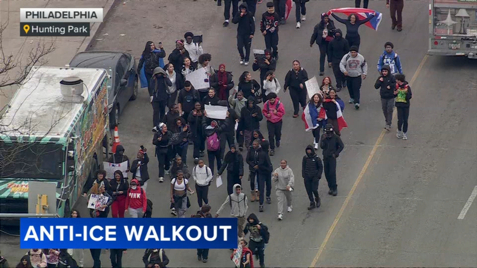Philadelphia high school students lead anti-ICE walkout