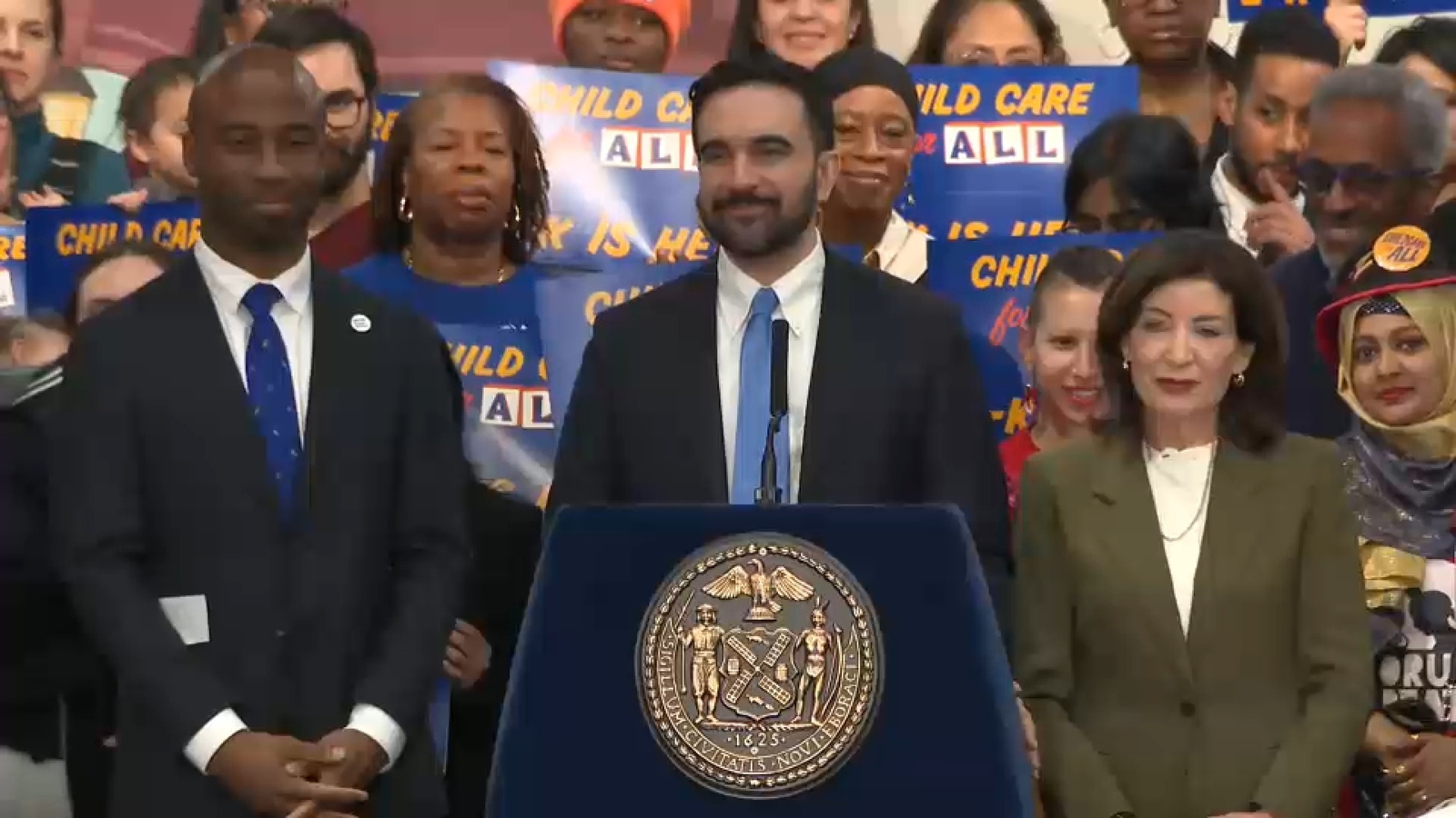 Mamdani, Hochul unveil first New York City neighborhoods to get free child care for 2-year-olds