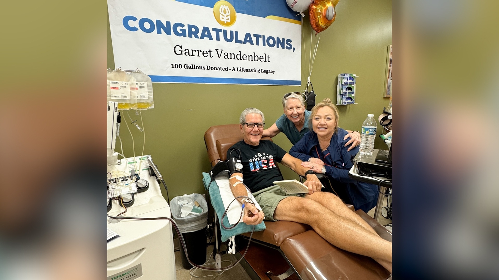 Houston man donates 100 gallons of blood: "Once you're poked, it's the easiest thing in the world."