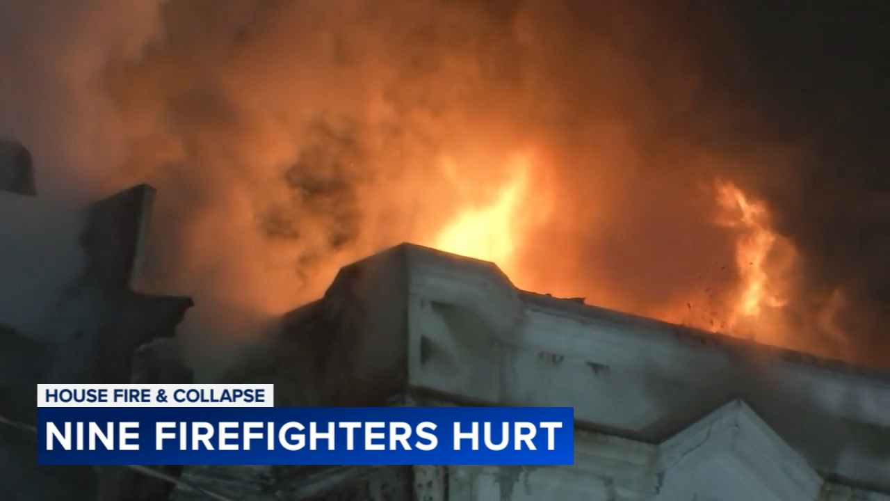 9 firefighters injured while battling 2-alarm blaze in Philadelphia's Wynnefield section