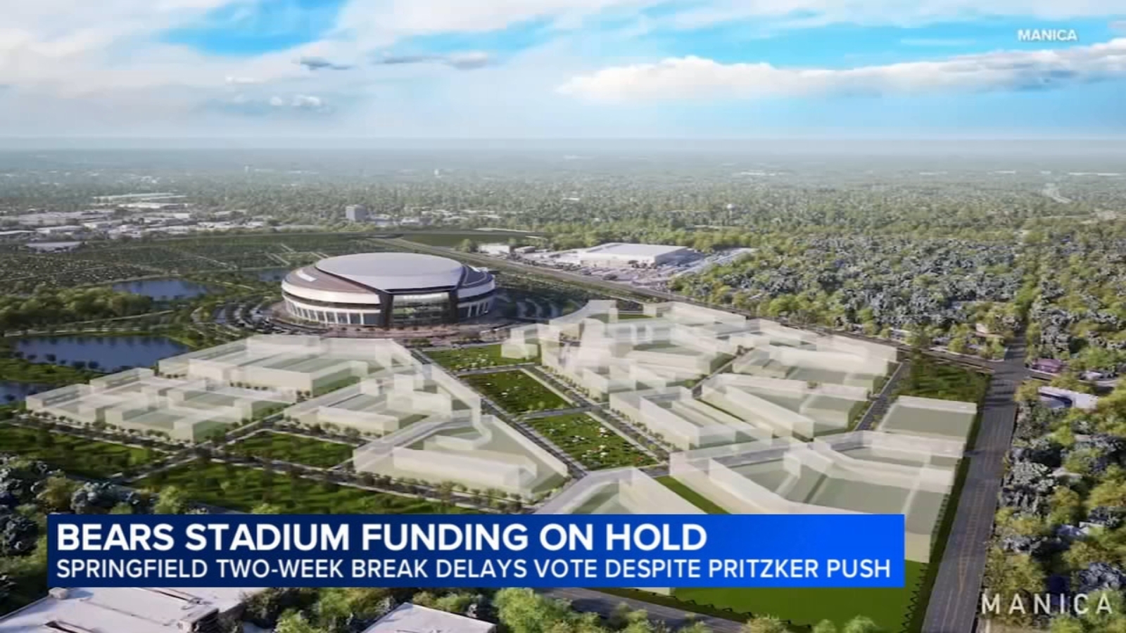 Gov. Pritzker tries to downplay concerns about locking in Bears stadium in Illinois over Indiana