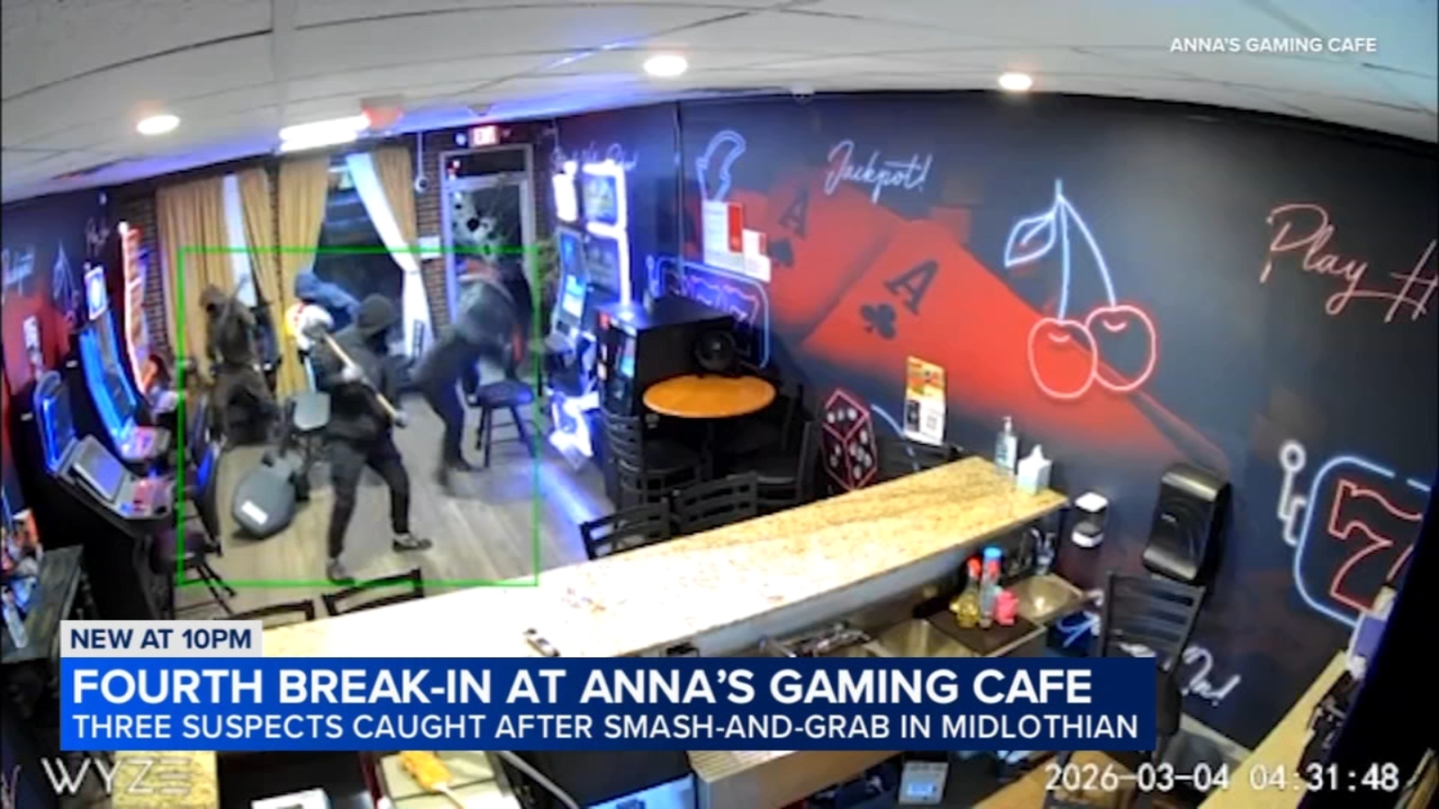 2 charged in south suburban gaming cafe break-in caught on camera, police say