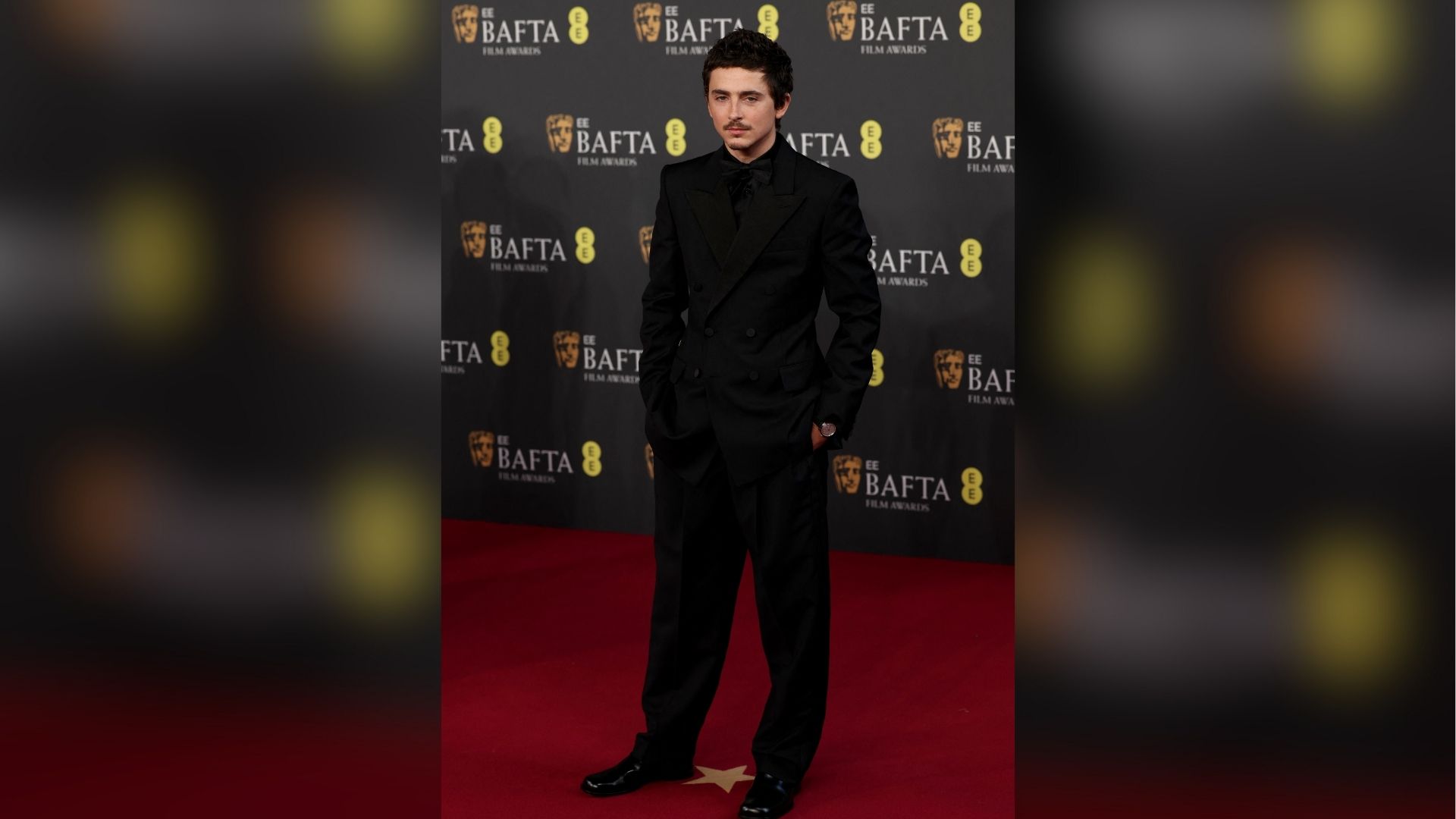 French-US actor Timothee Chalamet poses on the red carpet upon arrival at the BAFTA British Academy Film Awards at the Royal Festival Hall on February 22, 2026.