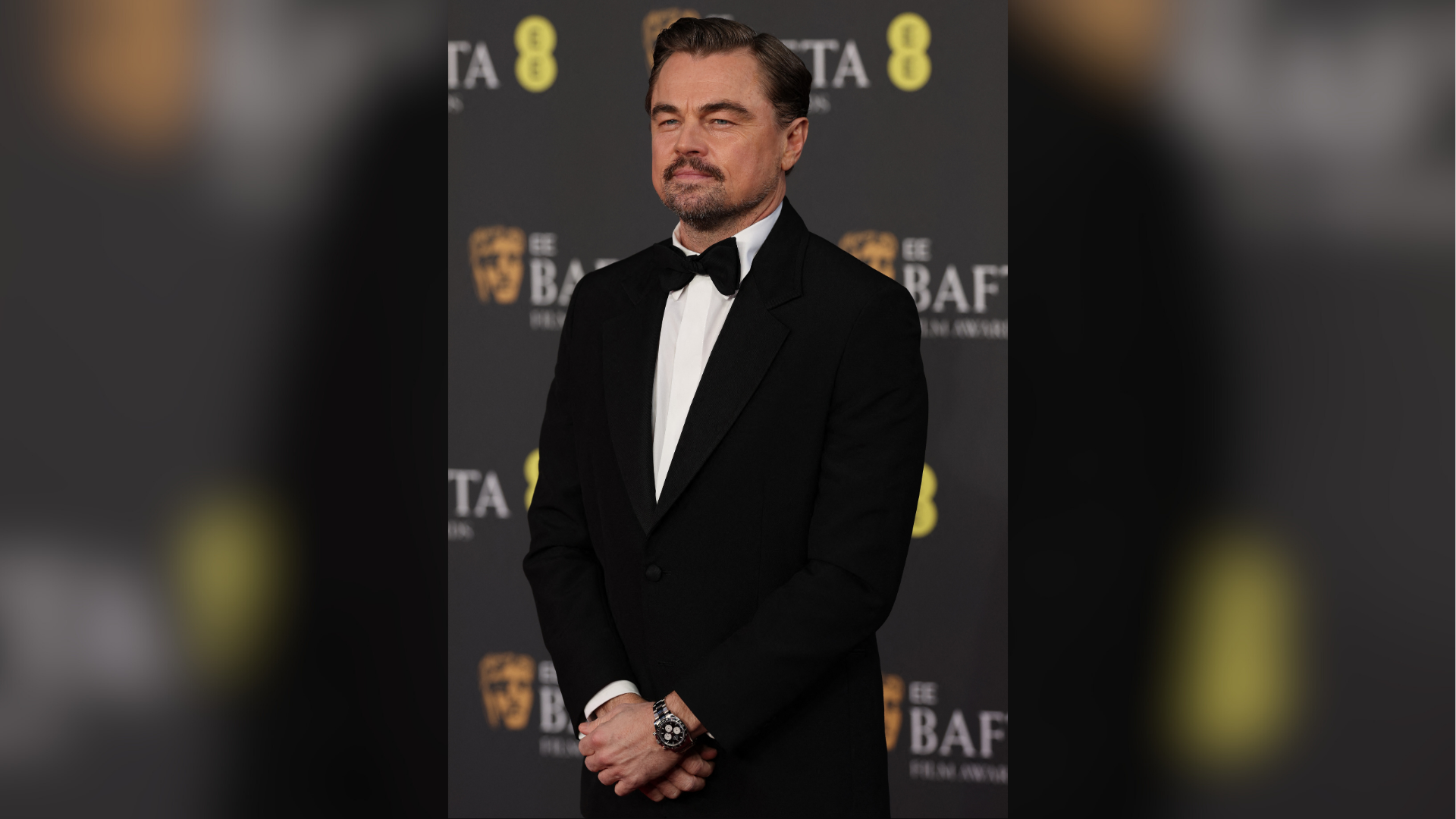 Leonardo DiCaprio poses on the red carpet upon arrival at the BAFTA British Academy Film Awards at the Royal Festival Hall, Southbank Centre, in London, on February 22, 2026.