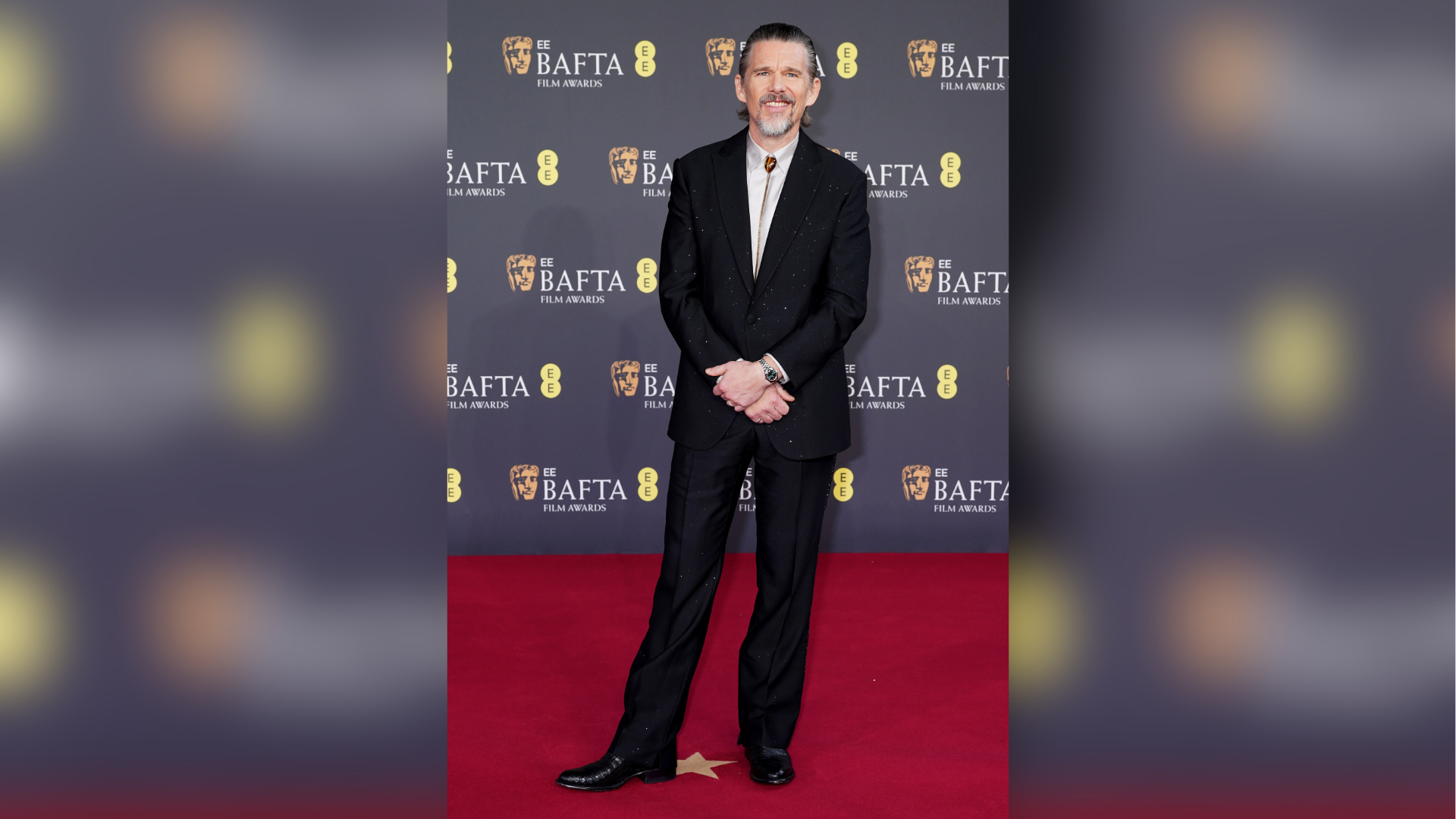 Ethan Hawke attends the EE BAFTA Film Awards 2026 at The Royal Festival Hall on February 22, 2026 in London, England.