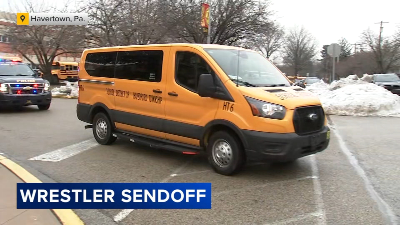 Haverford High School wrestlers get police escort to states