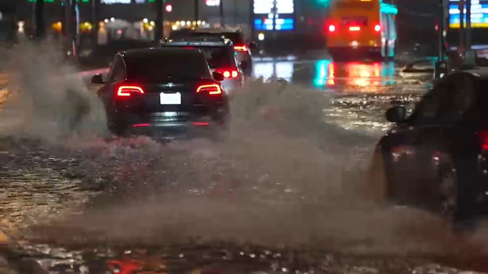 Streets impacted by flooding in Queens