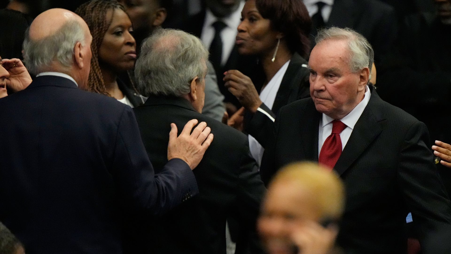 Former Chicago Mayor Richard Daley arrives for the Public Homegoing Service for Reverend Jesse Jackson at the House of Hope in Chicago, Friday, March 6, 2026.