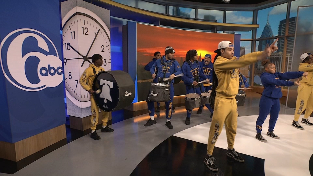 West Powelton Steppers and Drum Squad performs on Action News Mornings