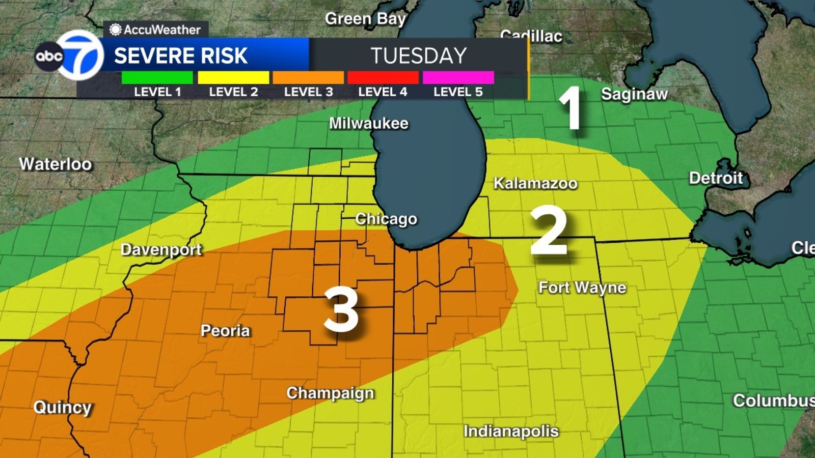 Storms could bring damaging winds, hail, tornadoes to Chicago area Tuesday
