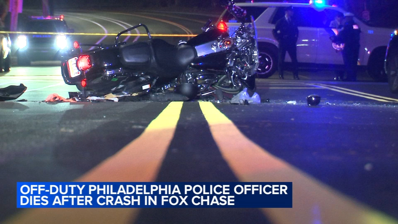Off-duty Philadelphia cop dies after motorcycle crash