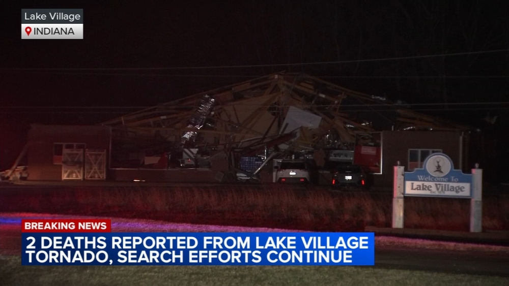 2 deaths reported in Indiana from tornado