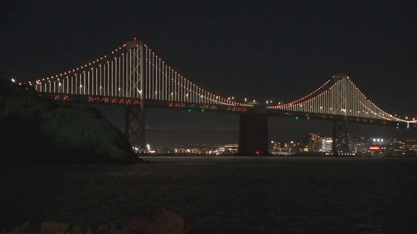 Bay Bridge lights are here to stay: Get a close up look at the new installation
