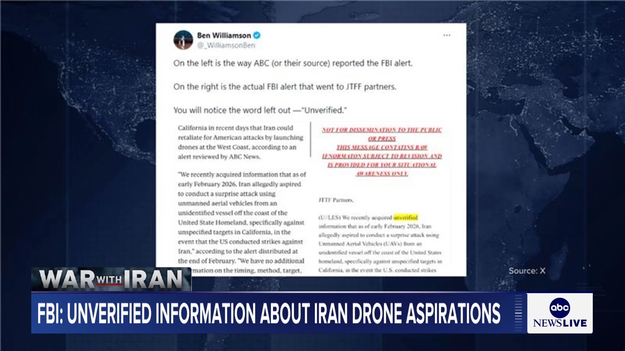 Newsom says no imminent threat to CA of possible Iran drone attack; White House rejects reports