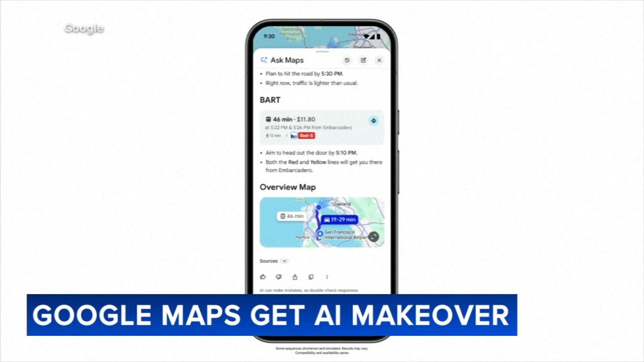 Google Maps rolls out major AI upgrade with new search and navigation features