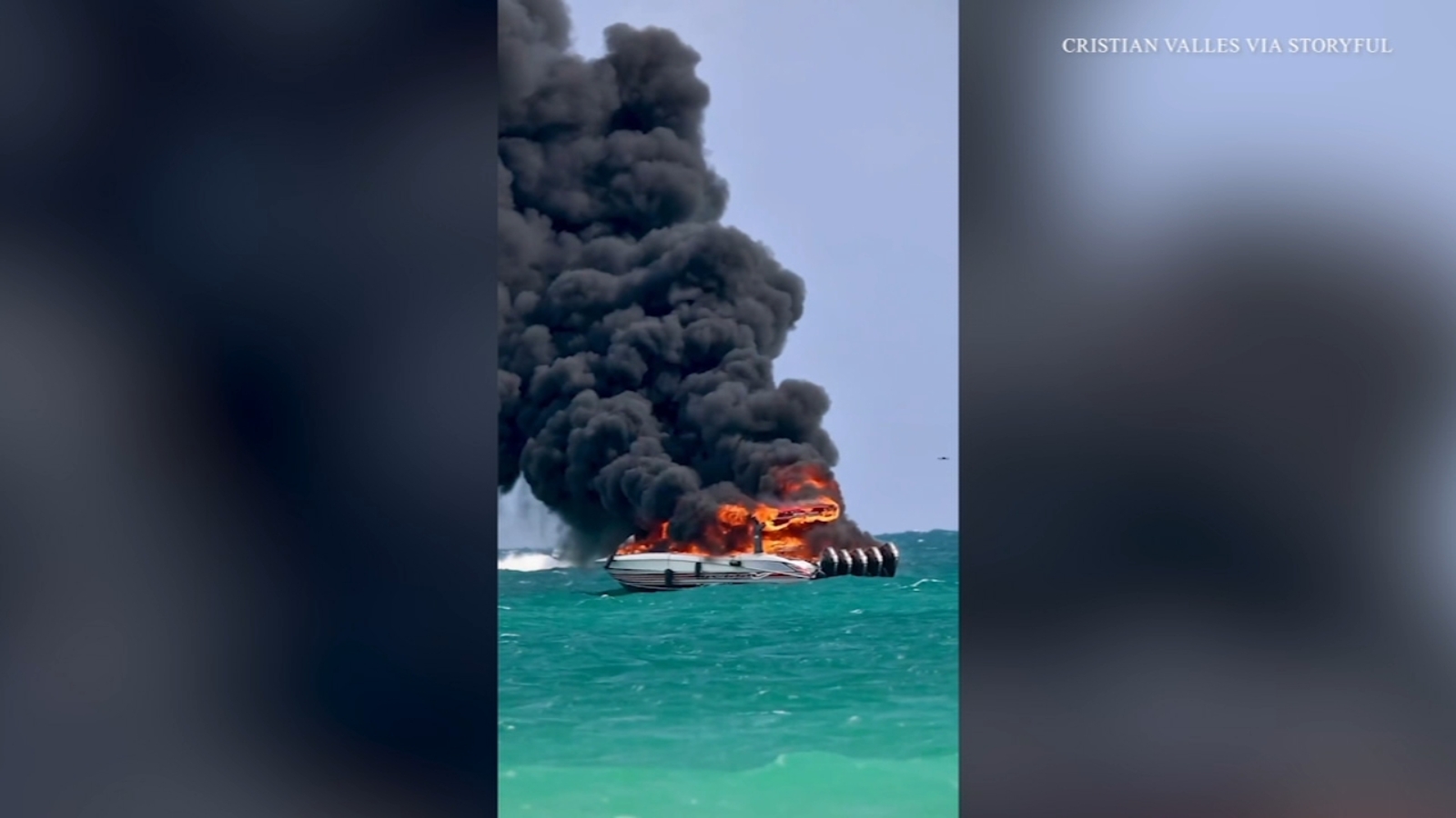 Emergency crews rescue tourists from boat fire off Miami Beach coast