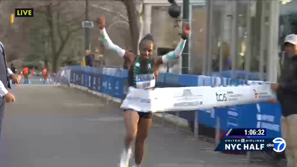 Record setting finish in the women's Half Marathon