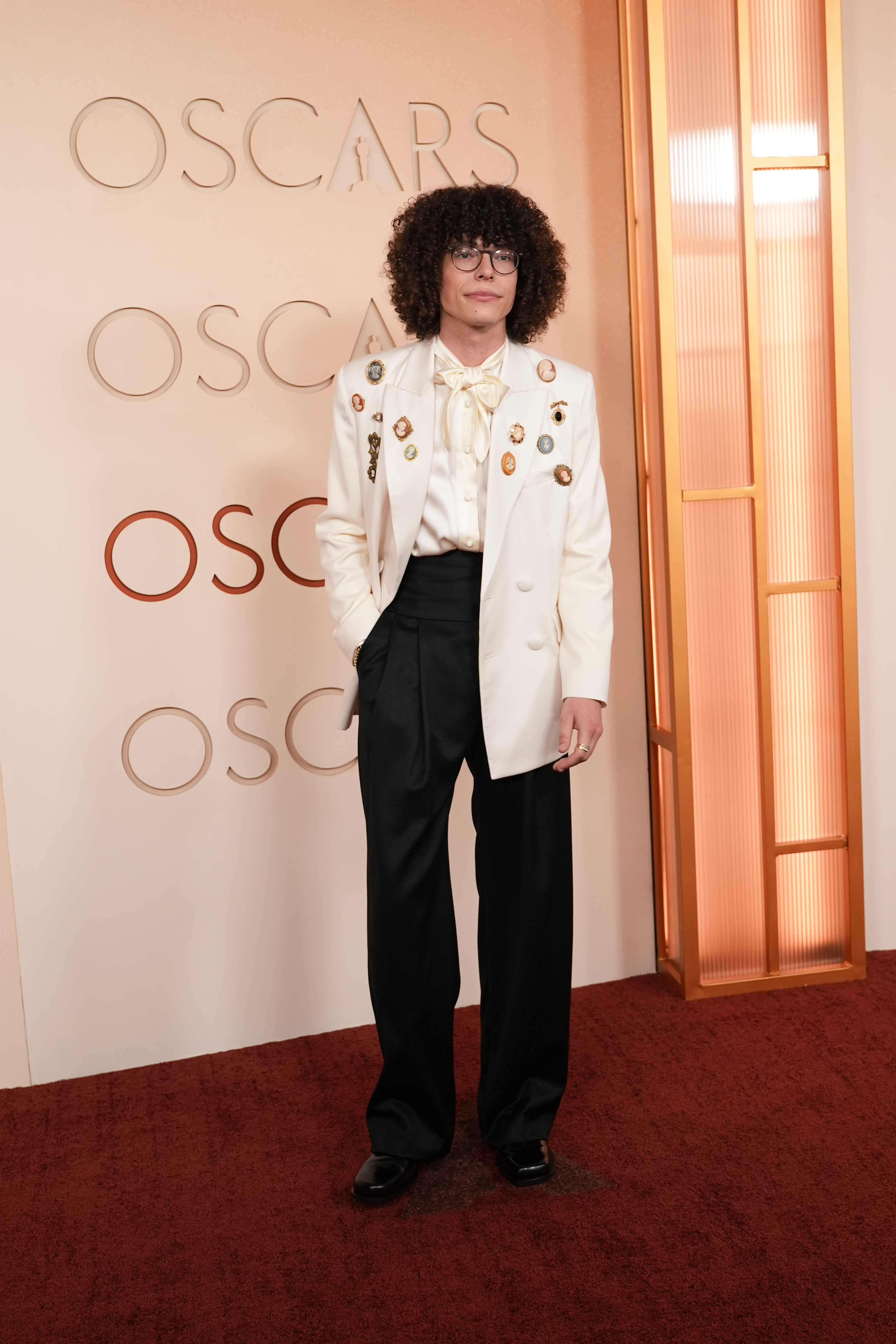 Reece Feldman arrives at the Oscars on Sunday, March 15, 2026, at the Dolby Theatre in Los Angeles.