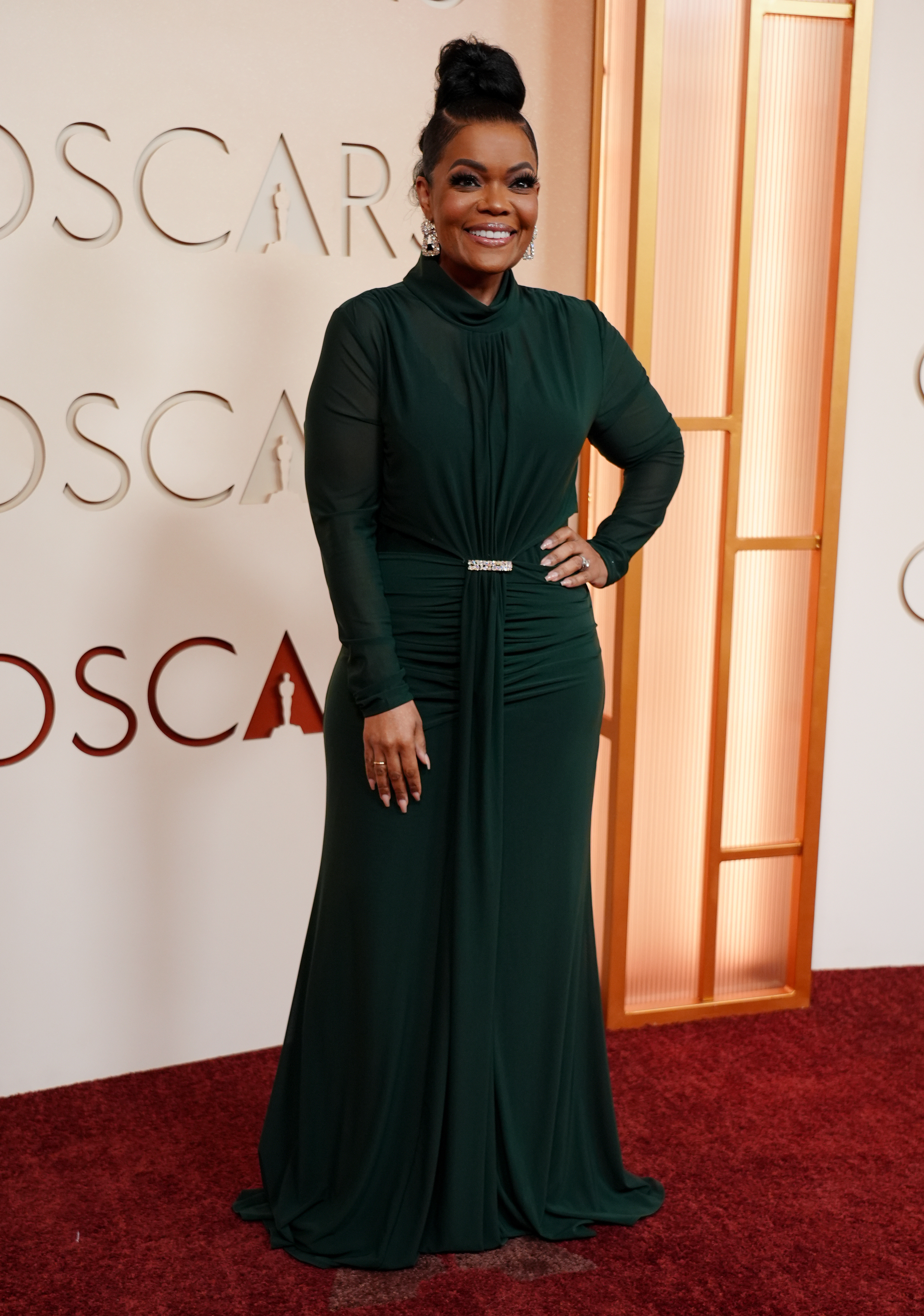 Yvette Nicole Brown arrives at the Oscars on Sunday, March 15, 2026, at the Dolby Theatre in Los Angeles.