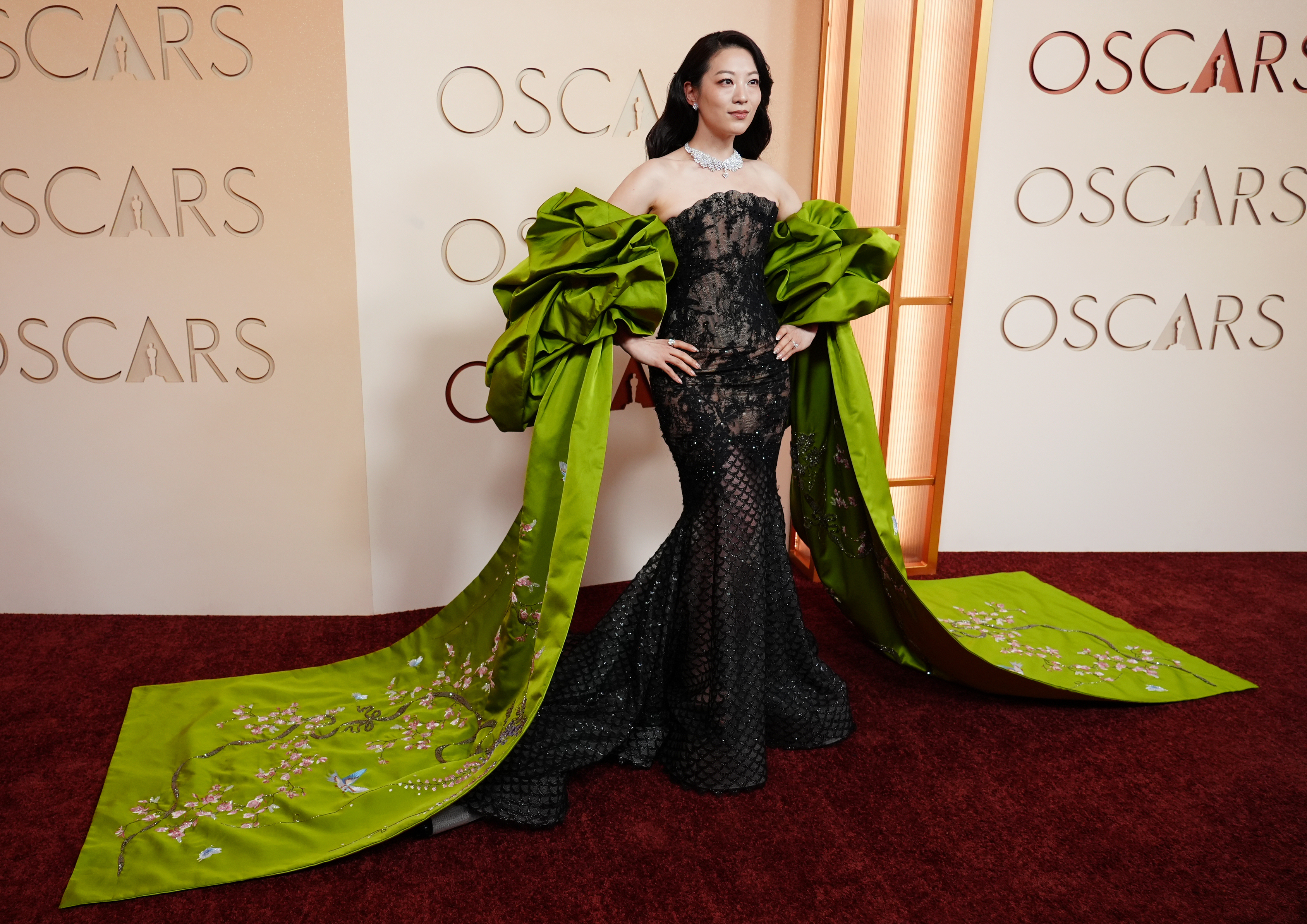 Arden Cho arrives at the Oscars on Sunday, March 15, 2026, at the Dolby Theatre in Los Angeles.