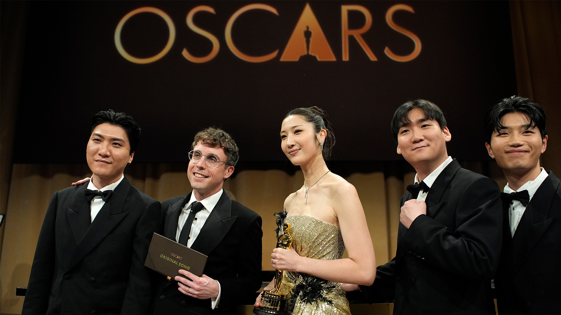 'KPop' songwriters finish Oscar acceptance speech in press room, call win 'an incredible honor'