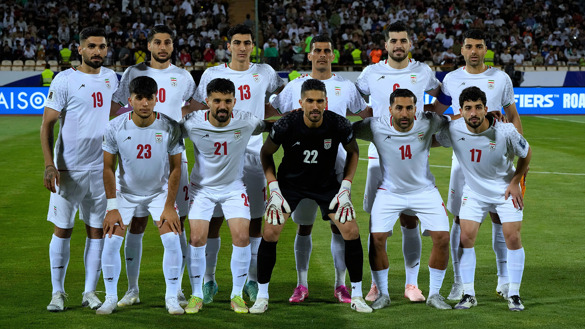 ARCHIVO - La selección de Irán previo al partido contra Corea del Norte en las eliminatorias de la Copa Mundial, el 10 de junio de 2025, en Teherán. (AP Foto/Vahid Salemi)